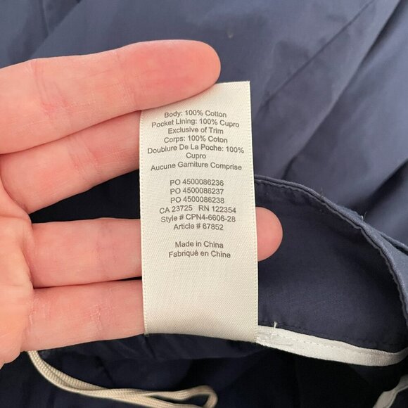 Aritzia Wilfred Tie-Front Straight Leg High Rise Pants Classic Navy Blue 4 - Picture 9 of 9